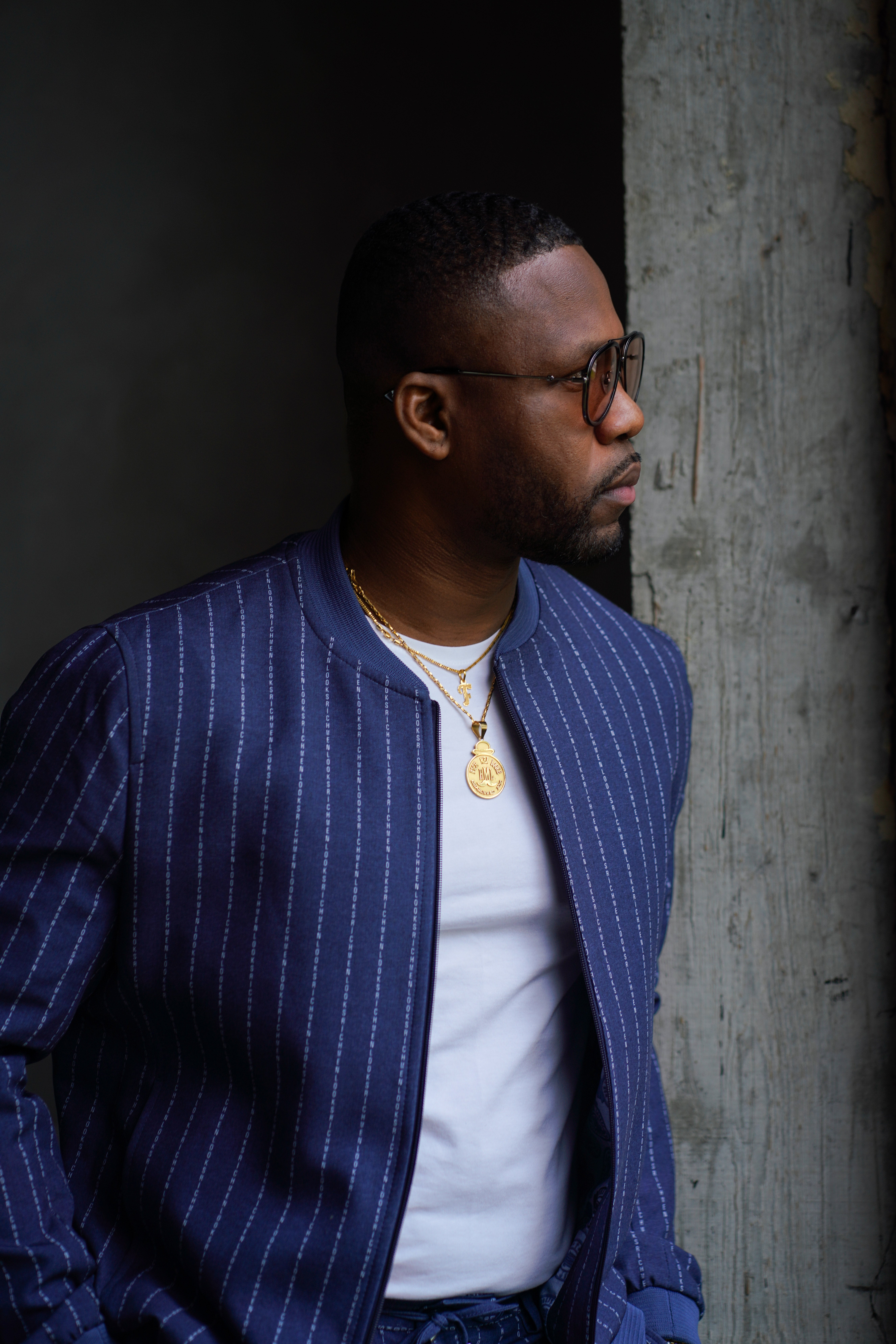NEW RML Signature Blue White Pinstripe Bomber Set | Richmenlooks