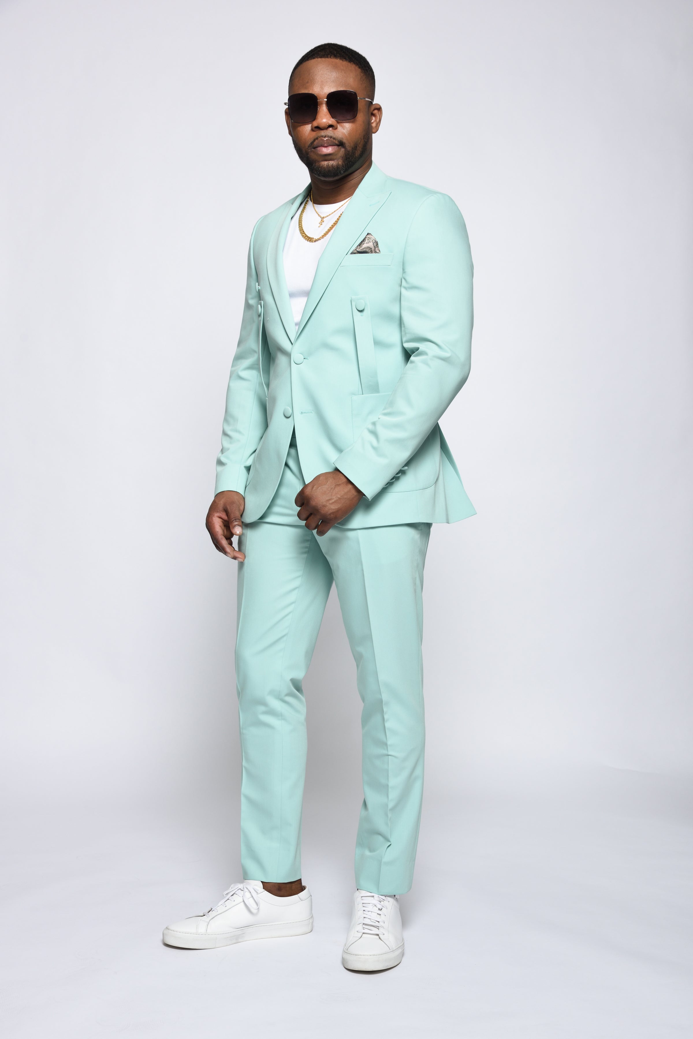 2025SS マイランジャンプスーツ TailoredJumpsuit Mint RML Double Strap Mint Green 2PSuit | Richmenlooks