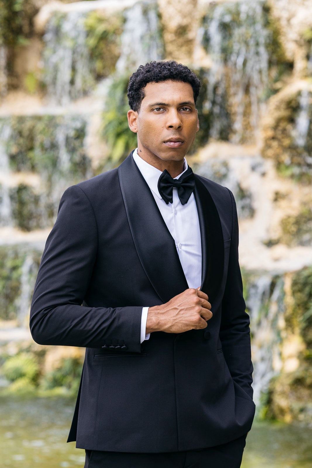 RML Black Double Breasted Shawl Tuxedo | Richmenlooks