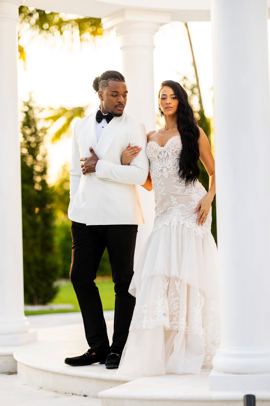 black dress white shawl