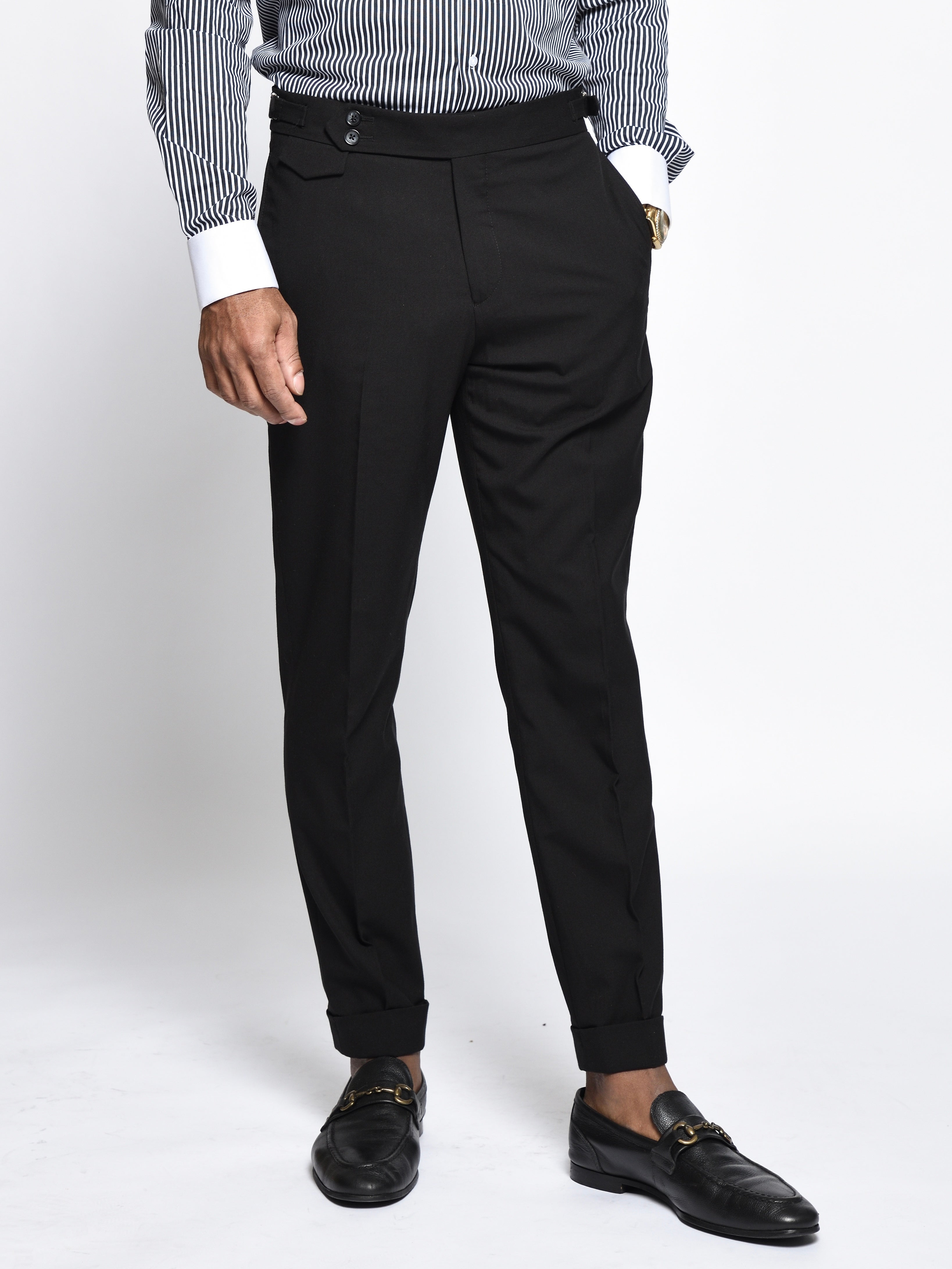 パンツ Fendart Trousers Side adjuster L Fendart modelate pants with side adjuster (linen cotton