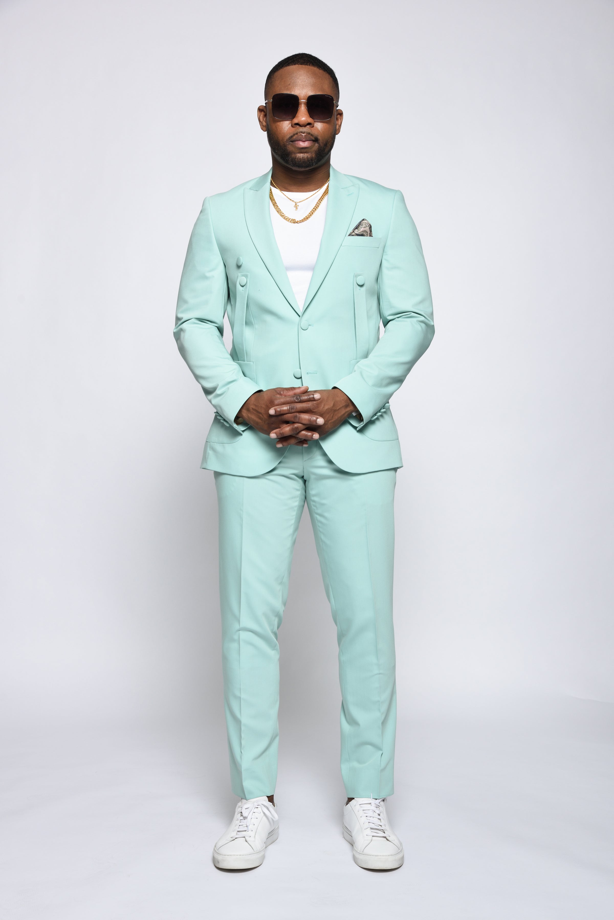 RML Double Strap Mint Green 2PSuit | Richmenlooks