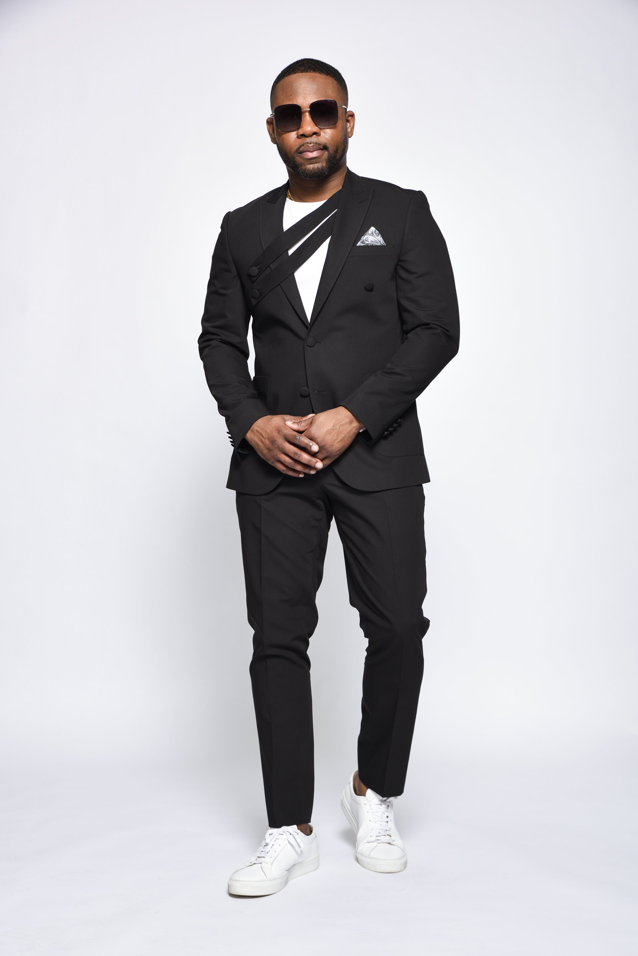 RML Double Strap Black 2PSuit Richmenlooks