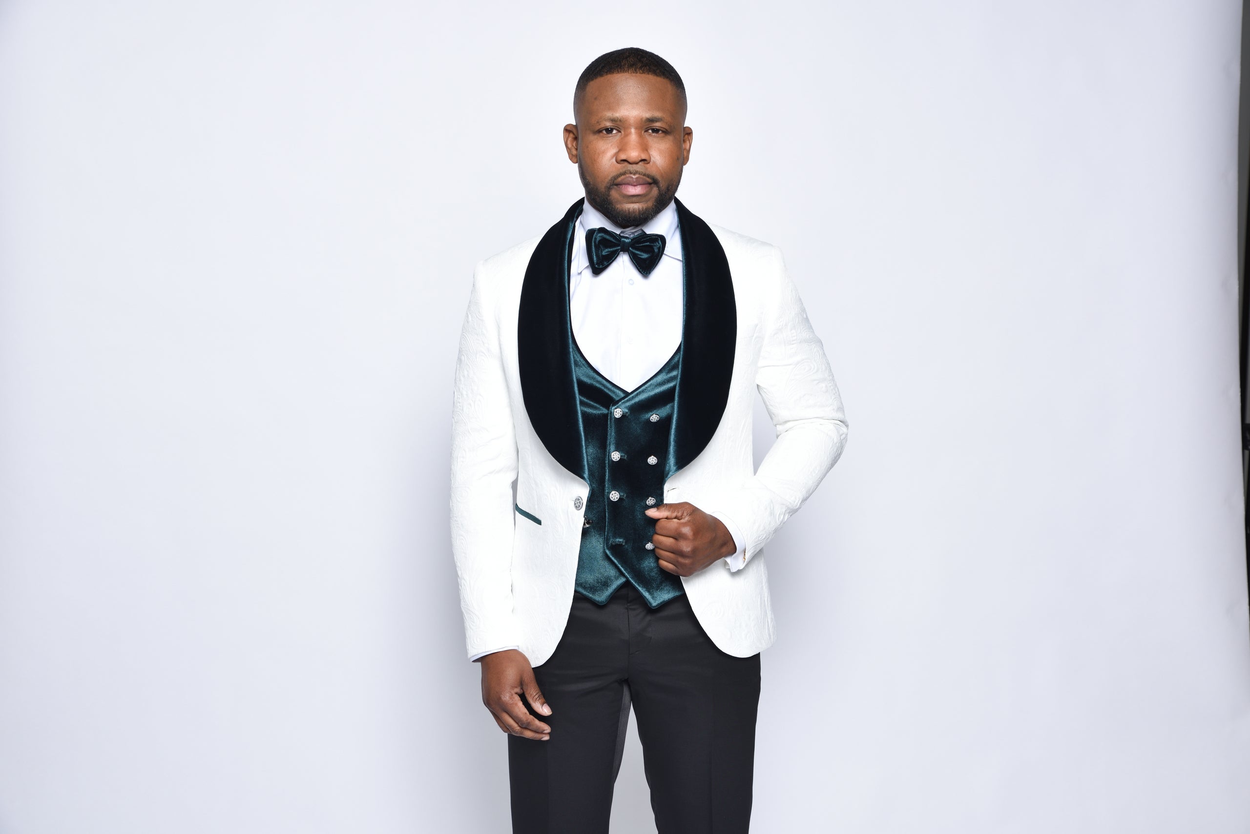 Hunter green velvet best sale tuxedo jacket