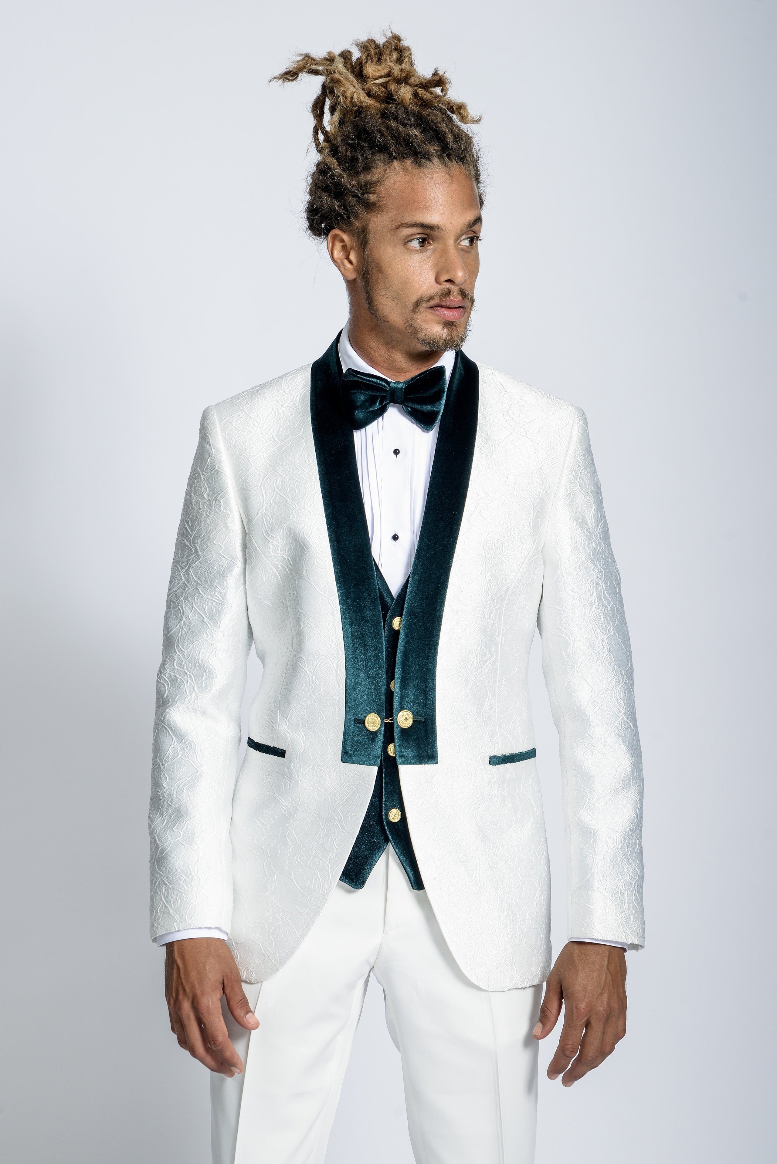 White and green new arrivals tuxedo