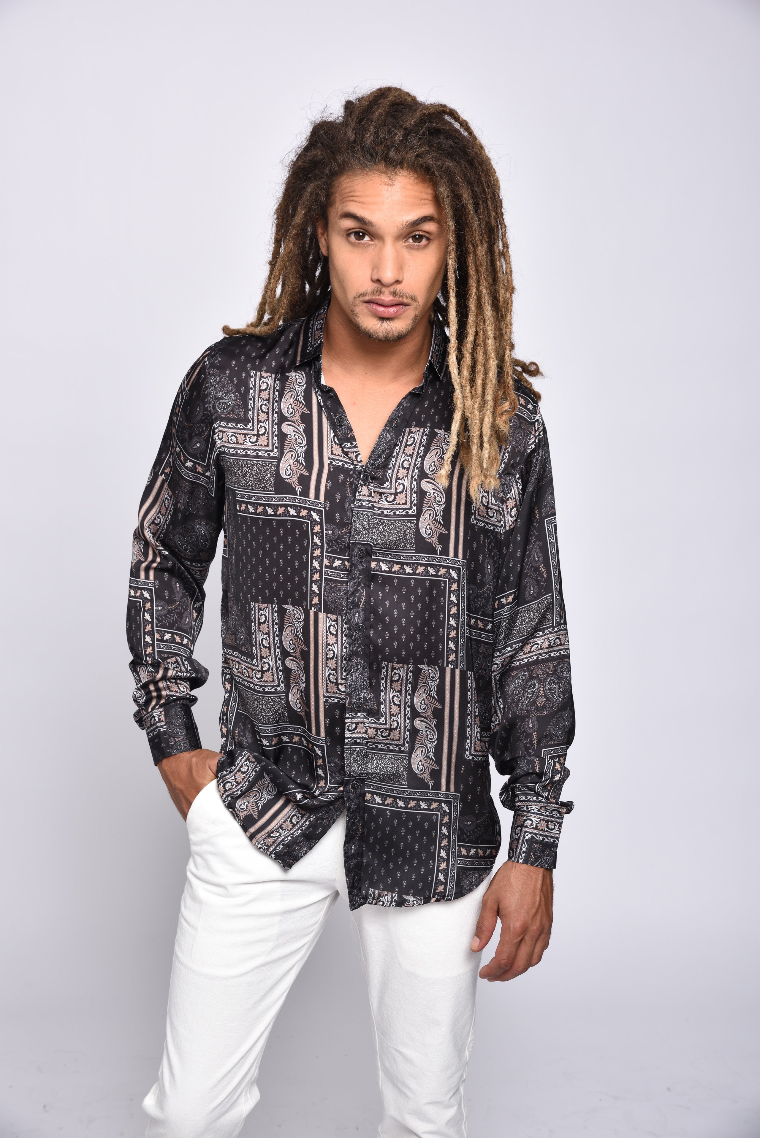 Why the mens black paisley shirt is the smartest risk you can take with your wardrobe